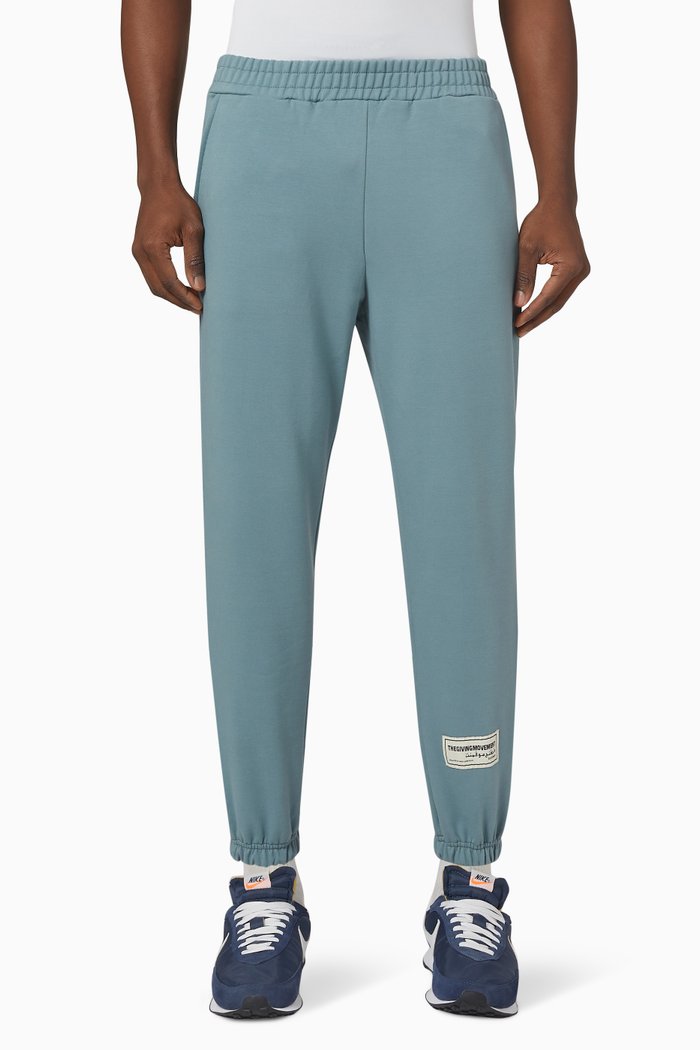 

Relaxed Fit Lounge Sweatpants in Organic Cotton, Blue