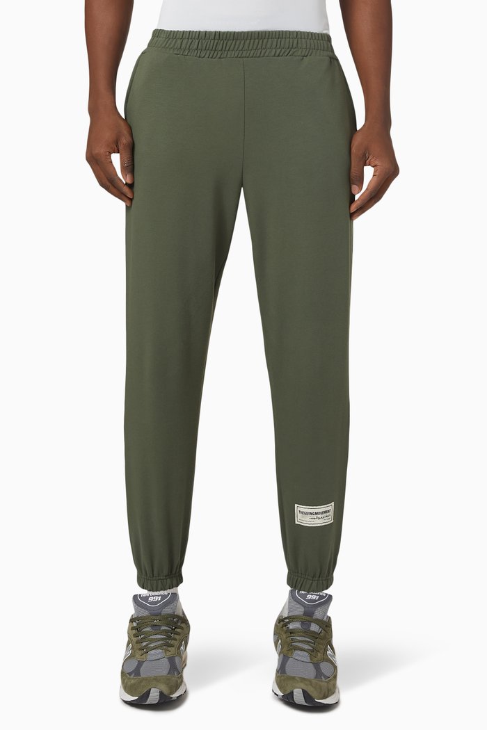 

Relaxed Fit Lounge Sweatpants in Organic Cotton, Green