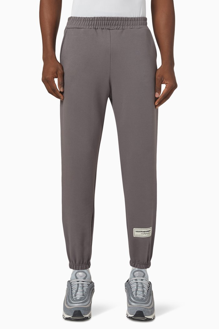 

Relaxed Fit Lounge Sweatpants in Organic Cotton, Grey