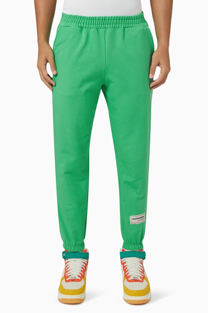 

Relaxed Fit Lounge Sweatpants in Organic Cotton, Green