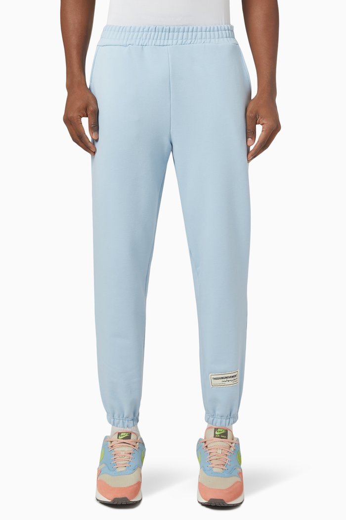 

Relaxed Fit Lounge Sweatpants in Organic Cotton, Blue