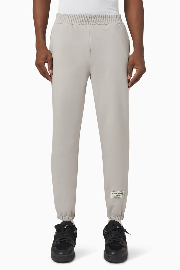 

Relaxed Fit Lounge Sweatpants in Organic Cotton, Grey