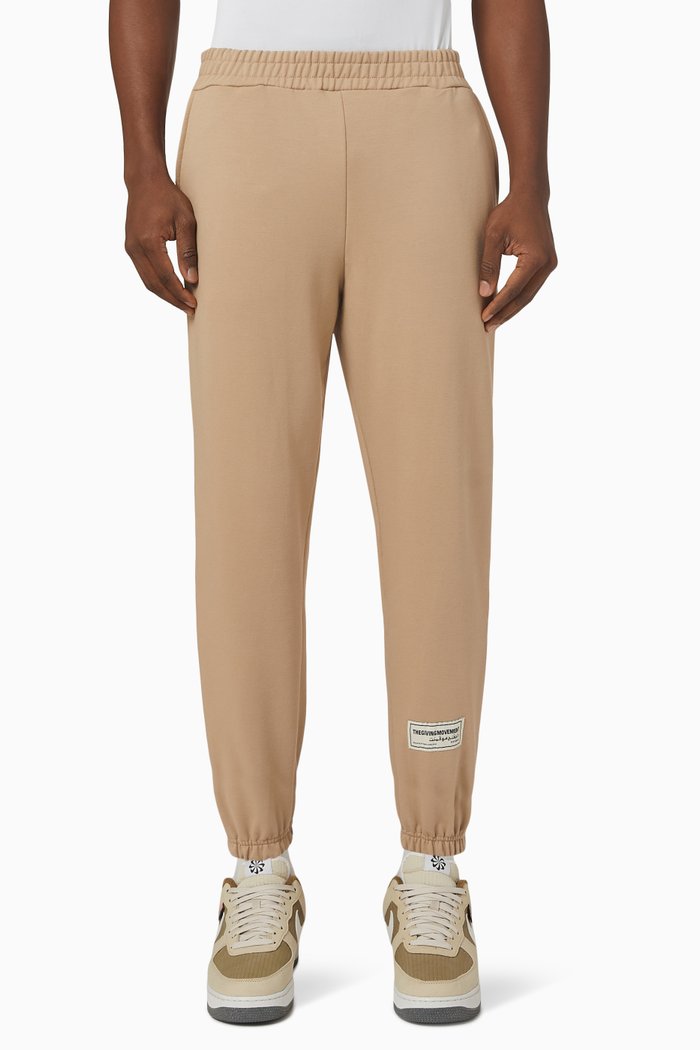 

Relaxed Fit Lounge Sweatpants in Organic Cotton, Brown