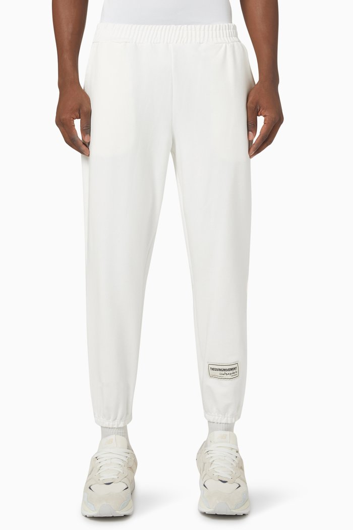 

Relaxed Fit Lounge Sweatpants in Organic Cotton, White