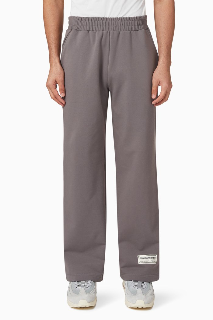 

Wide-Leg Joggers in Organic Cotton, Grey