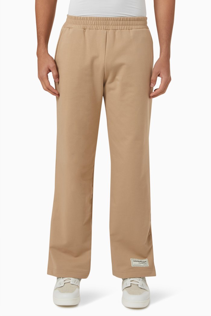 

Wide-Leg Joggers in Organic Cotton, Brown