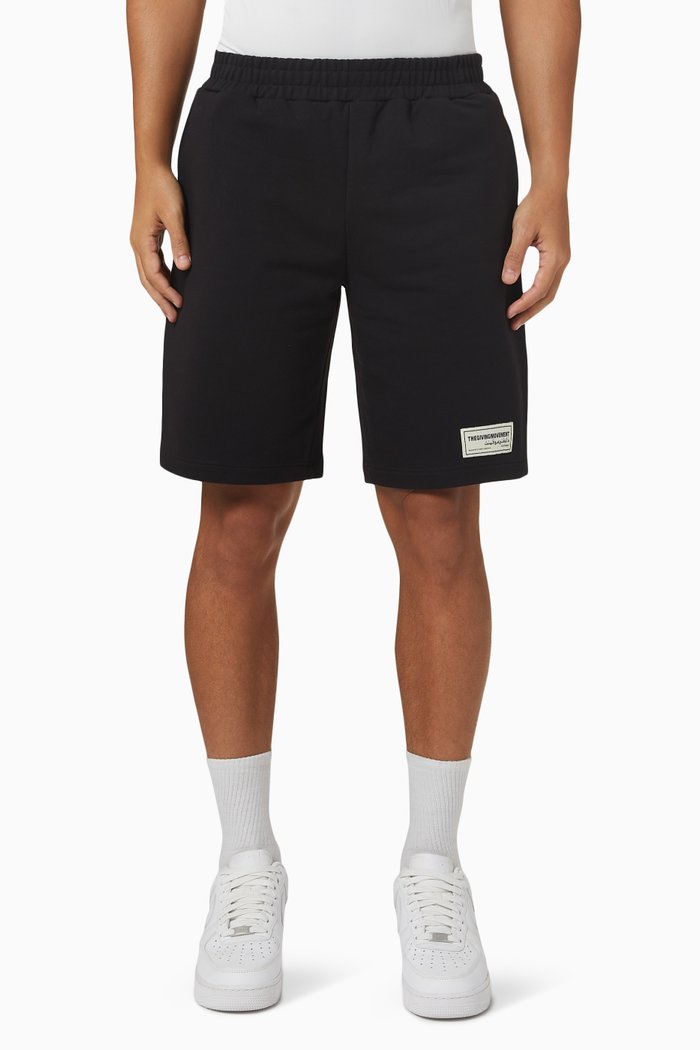 Lounge Shorts in Organic Cotton, Black