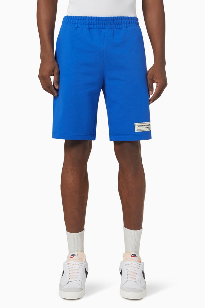 Lounge Shorts in Organic Cotton, Blue