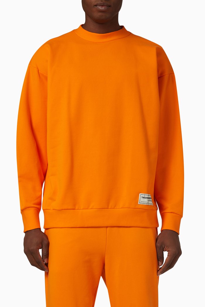 

Lounge Oversized Pocket Hoodie in Organic Cotton, Orange