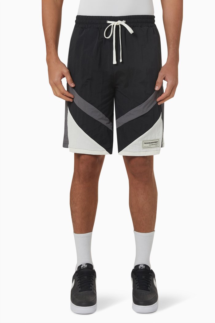 

Colour-block Shorts in RE-SHELL100©, Black