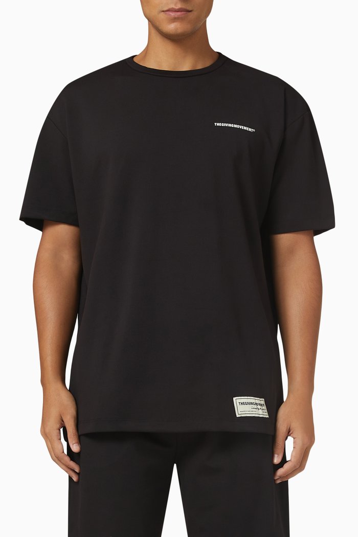 

Jeddah Relaxed Fit T-shirt in Recycled Polyester, Black