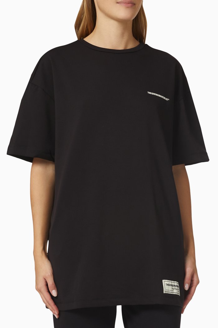 

Riyadh Logo Print T-shirt, Black