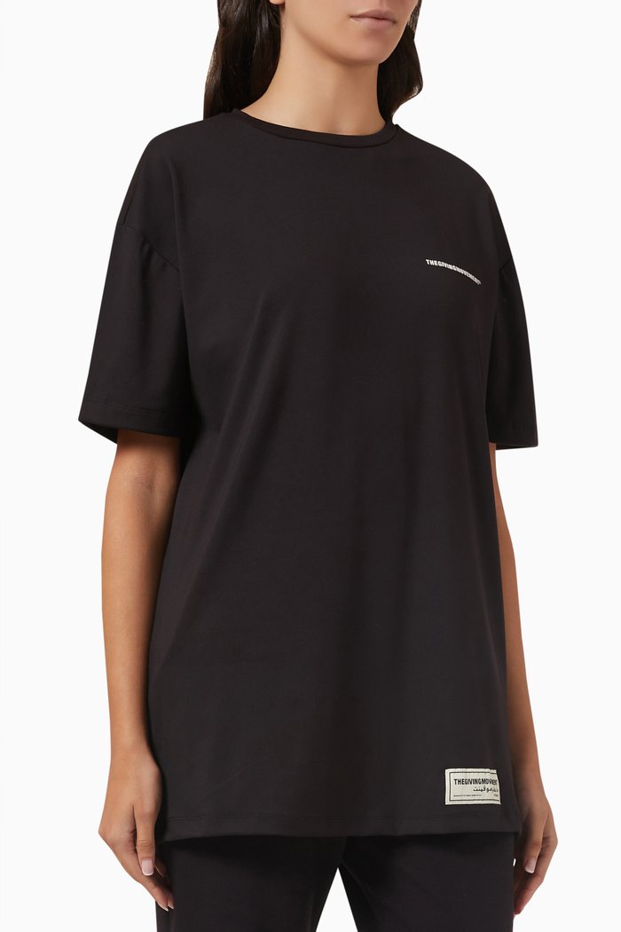 

Jeddah Logo Print T-shirt, Black