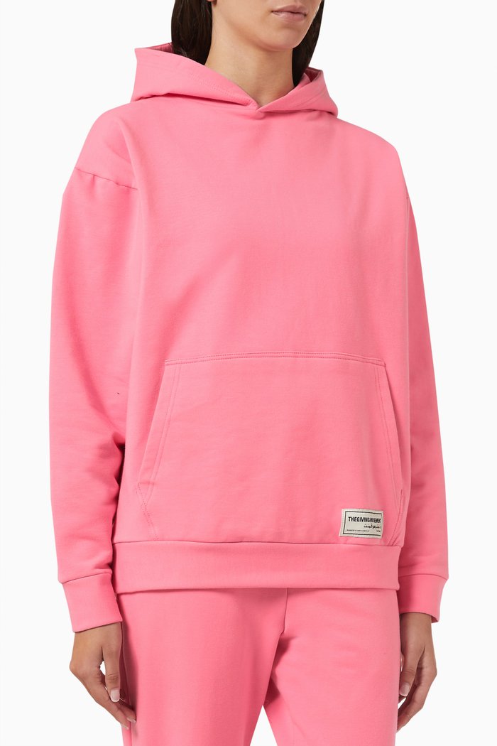 

Oversized Hoodie in Organic Cotton, Pink