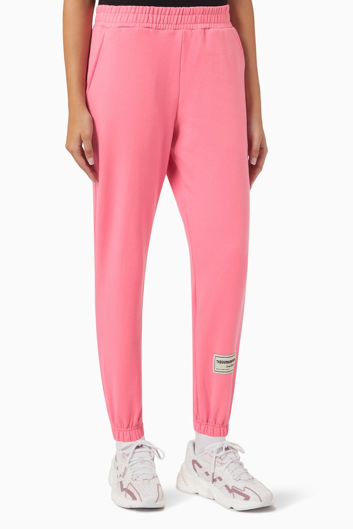 

Modest Relaxed Fit Sweatpants in Organic Cotton, Pink