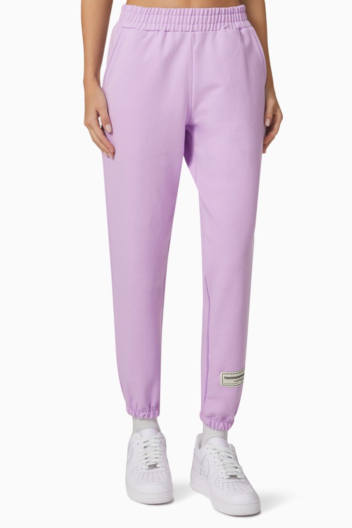 

Modest Relaxed Fit Sweatpants in Organic Cotton, Purple