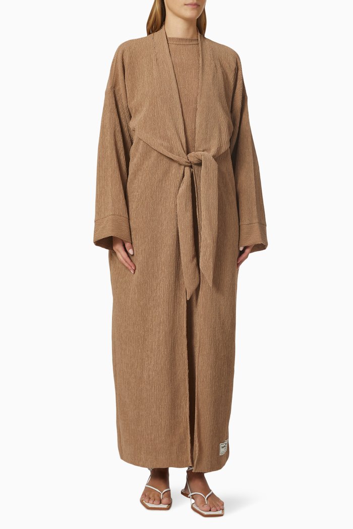 

Modest Crinkle Abaya, Neutral