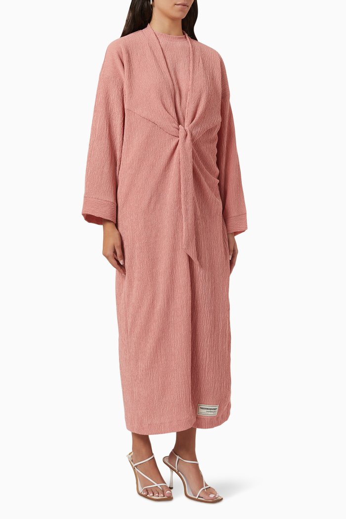 

Modest Crinkle Abaya, Pink