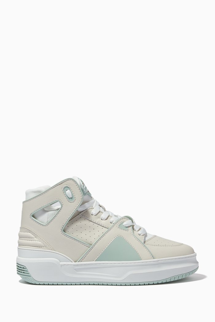 

Basketball Courtside Hi Shoes in Leather, White