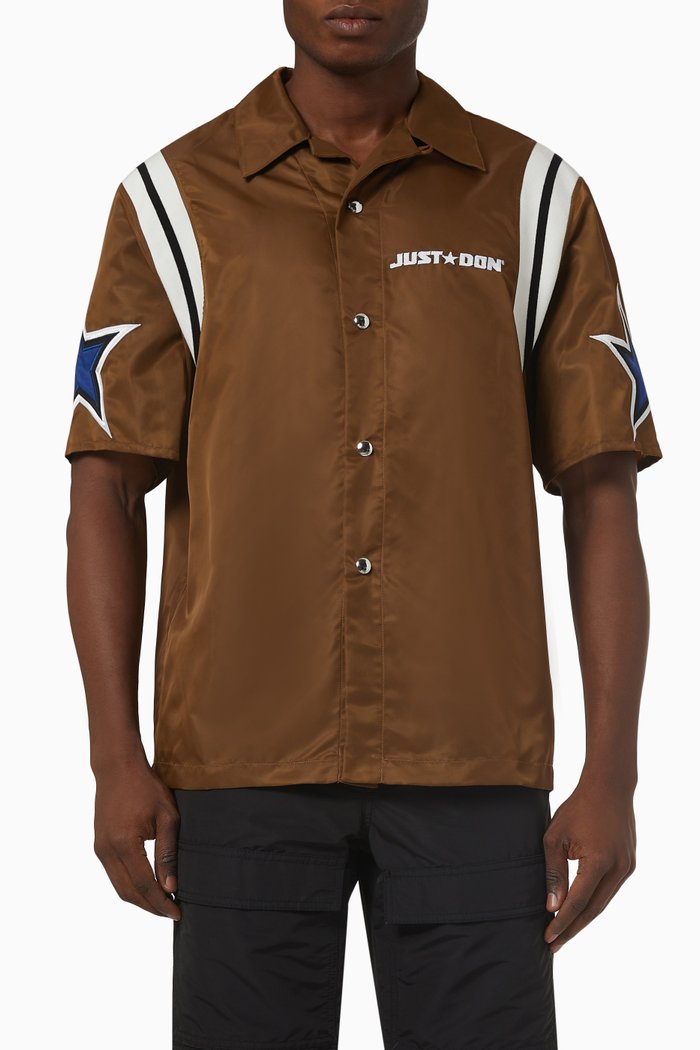 

Logo Shirt in Nylon, Brown