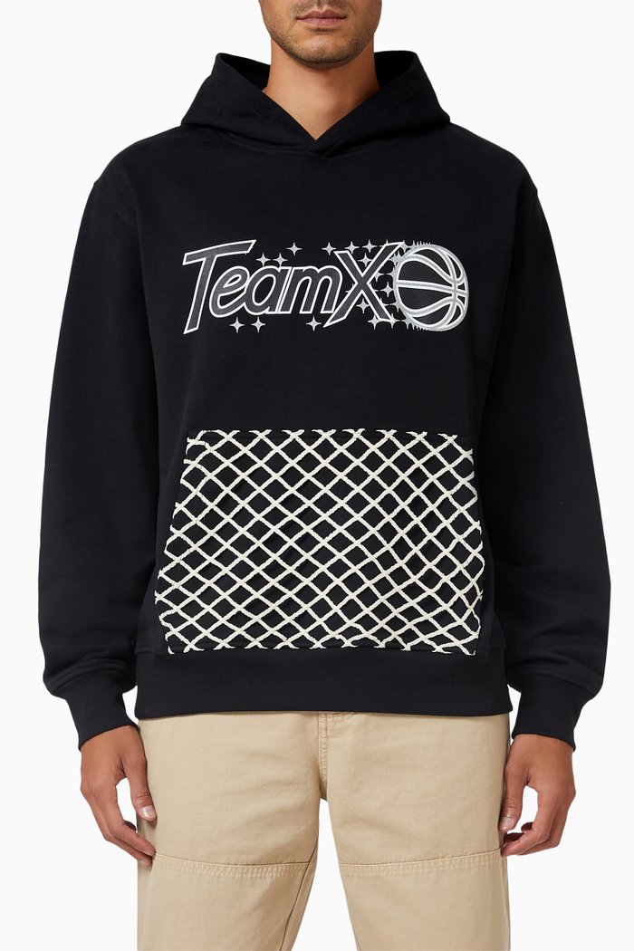 

Team X Graphic Hoodie in Jersey, Black
