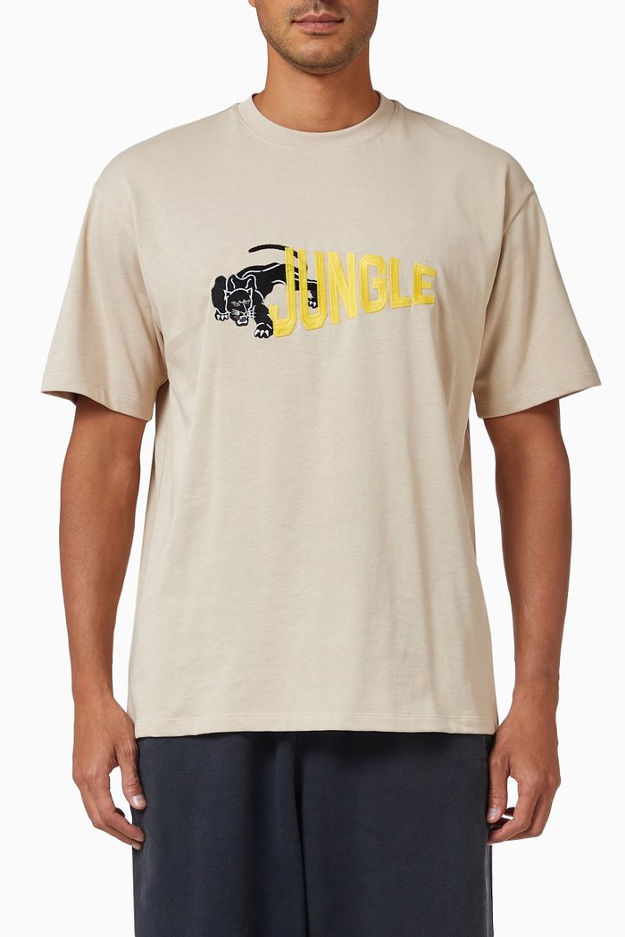

Jungle Graphic T-shirt in Cotton, Brown