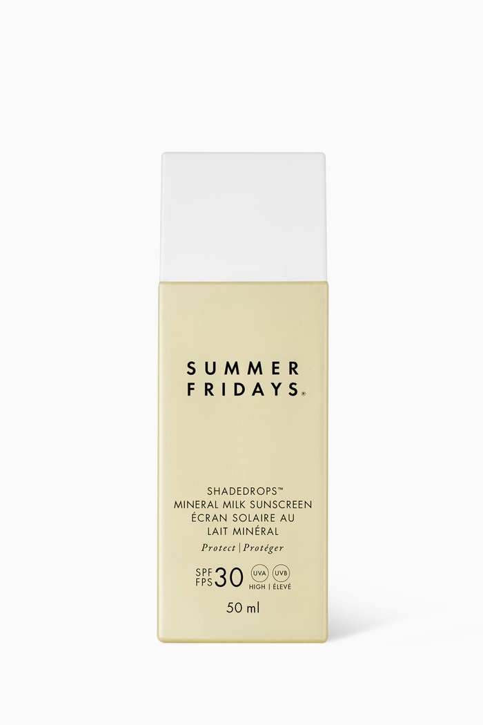 

Shadedrops Broad Spectrum SPF 30 Mineral Milk Sunscreen, 50ml, Colourless
