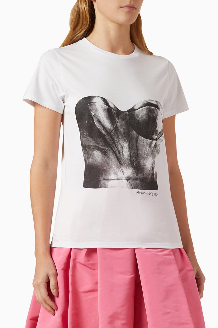 

Bustier-print T-shirt in Organic-cotton, Multicolour