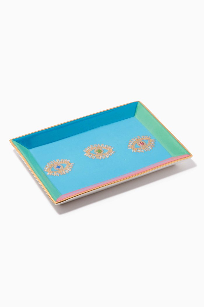 

Three Evil Eyes Jewellery Tray, Multicolour