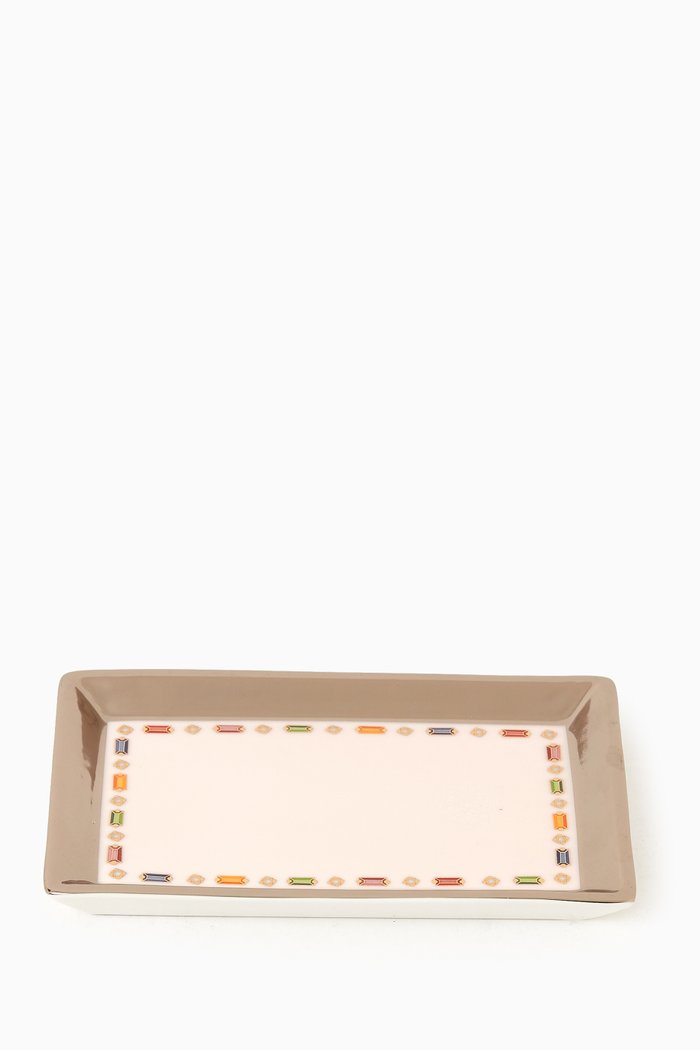 

Metallic Rainbow Baguette Jewellery Tray, Neutral