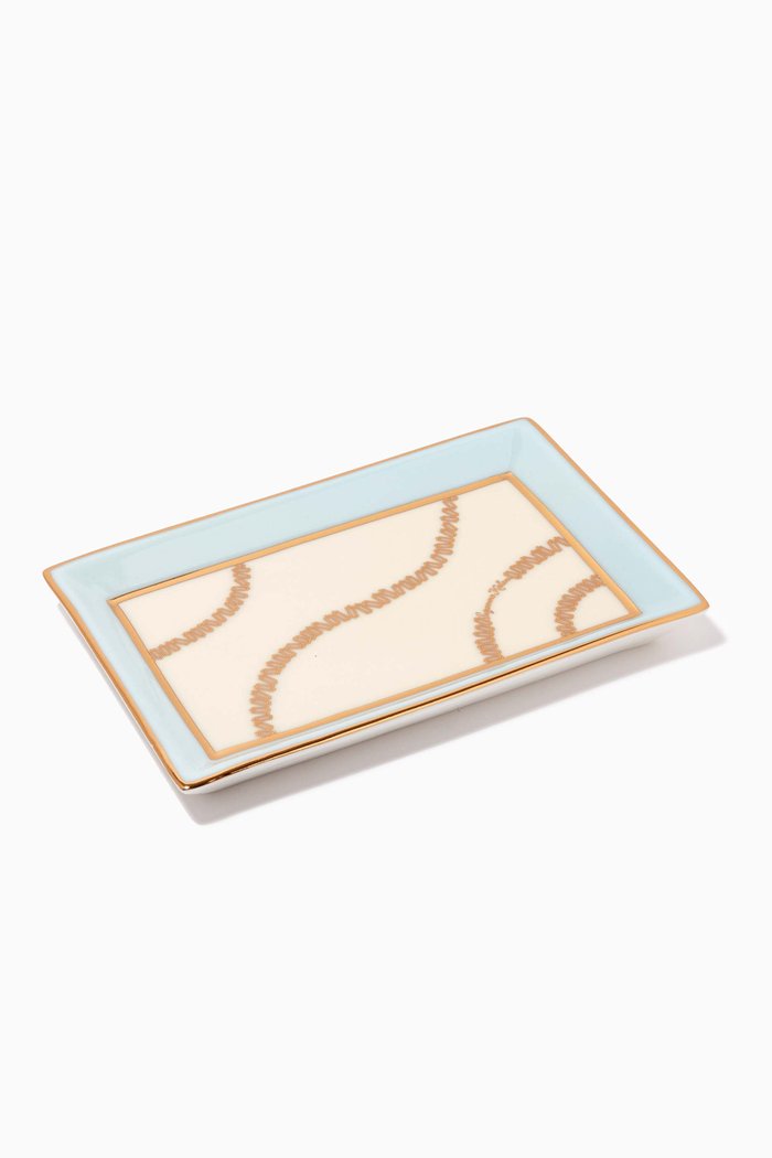 

Wavy Baguette Diamond Chain Jewellery Tray, White