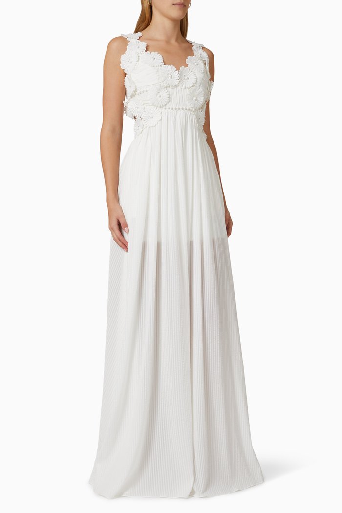 

Dahlia Gown in Crepe, White
