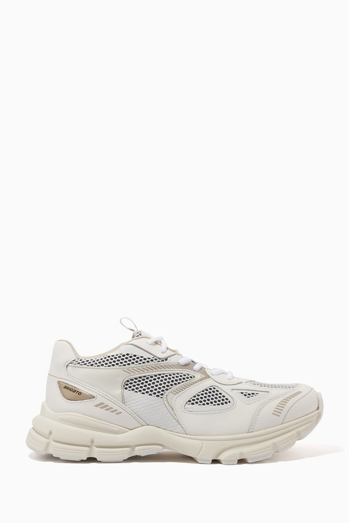 

Marathon Runners in Mesh & Leather, White