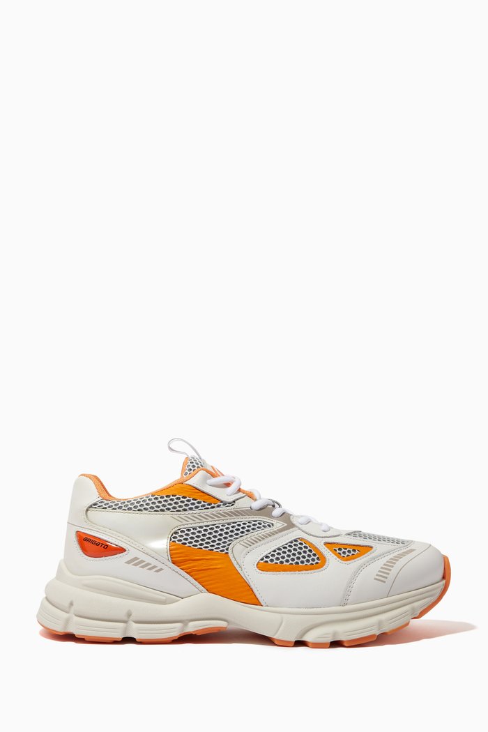 

Marathon Runners in Technical Mesh & Calf Leather, Orange