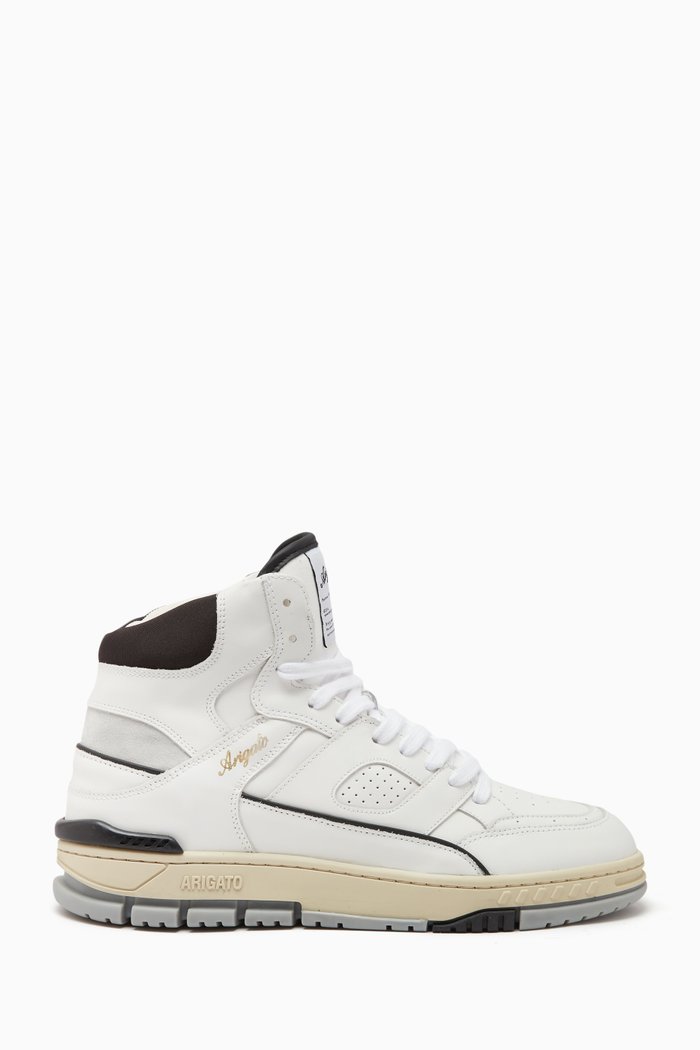 

Area Hi Sneakers in Leather & Recycled Materials, White