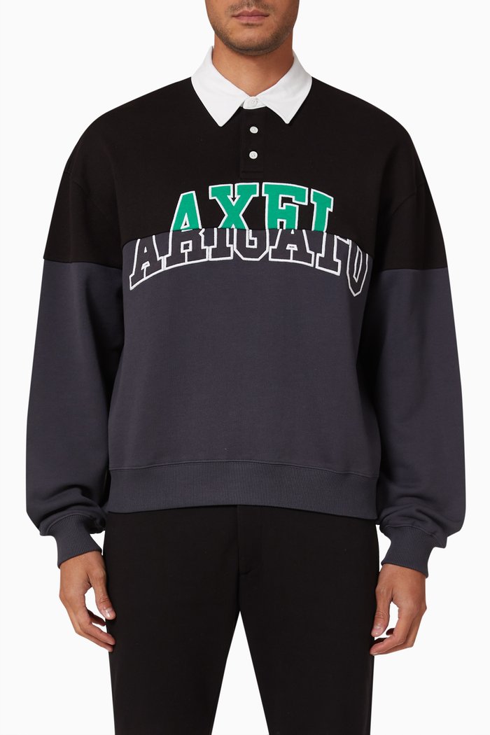 

Unify Rugby Polo Sweatshirt in Organic Cotton, Black