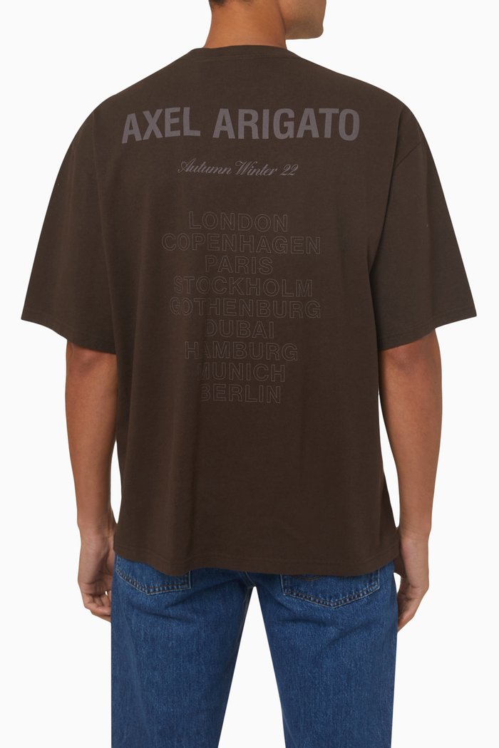 

Lock Stitch T-shirt in Organic Cotton, Brown