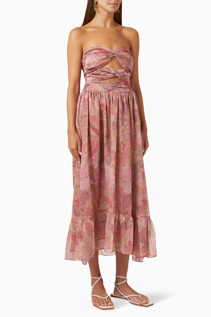 Arianne Dress in Chiffon, Pink