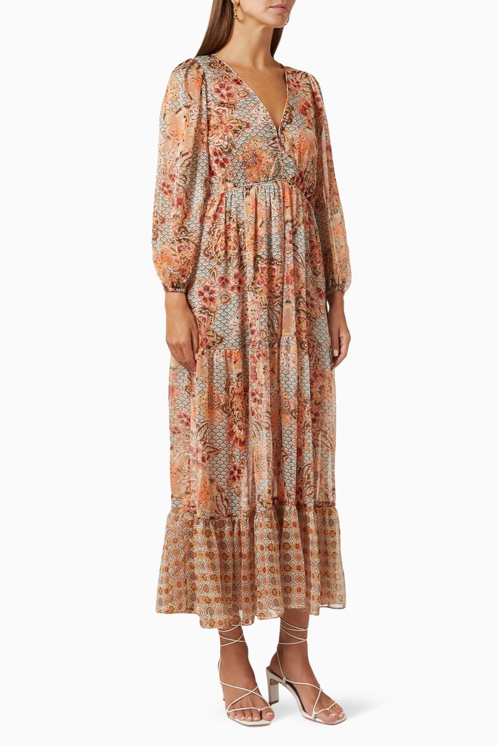 Anahita Dress in Chiffon, Multicolour