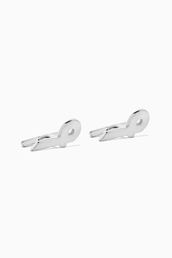 

"M" Letter Cufflinks in Sterling Silver