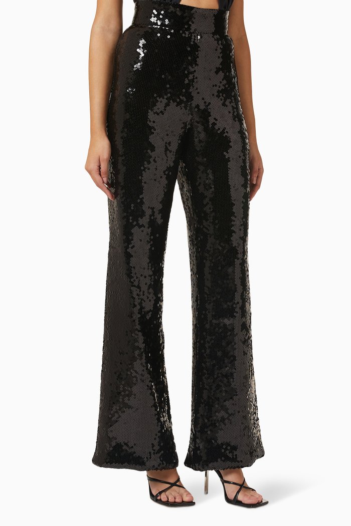 

Gaia Sequinned Pants, Black