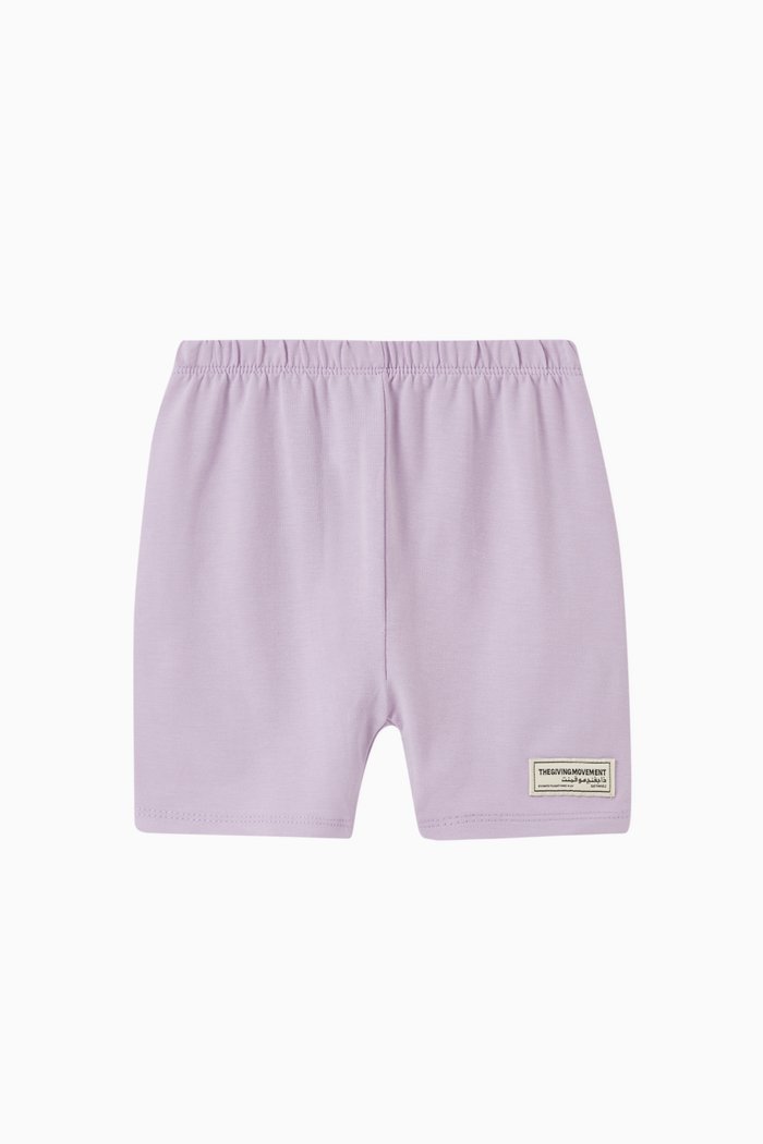 

Logo Shorts in Organic Cotencel, Purple