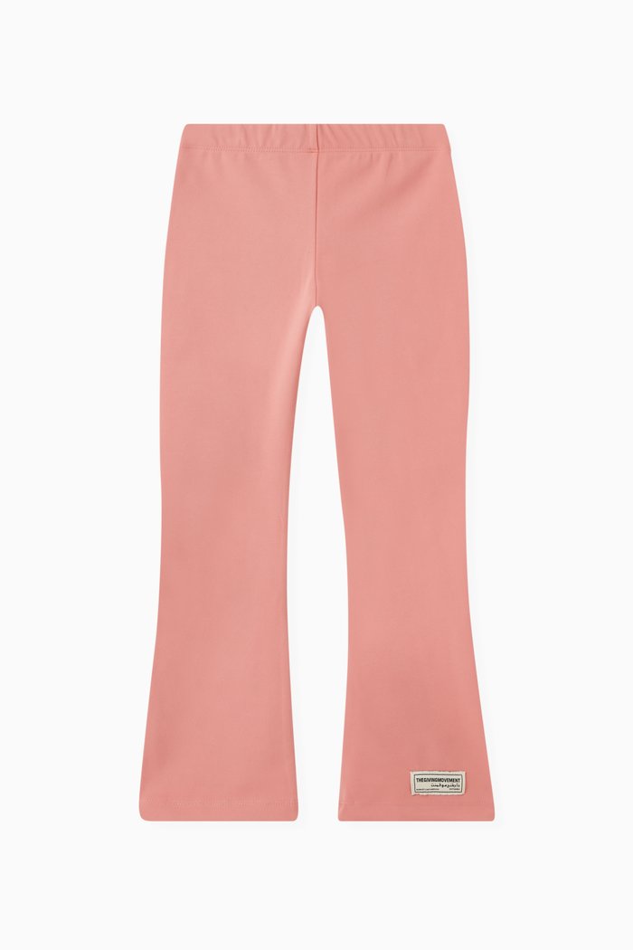 Flared Leggings in Recycled Blend, Pink