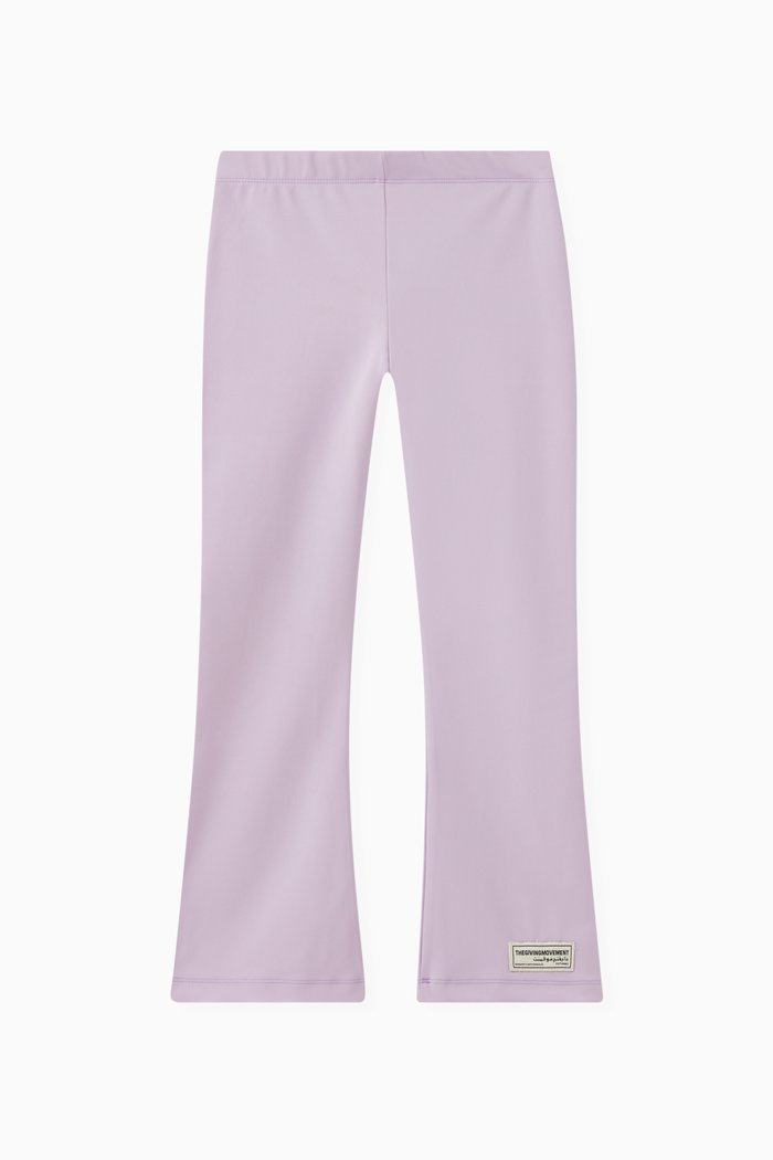 

Flared Leggings in Recycled Blend, Purple