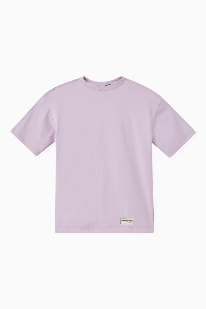 

Oversized T-shirt Dress in Polyester & Spandex, Purple