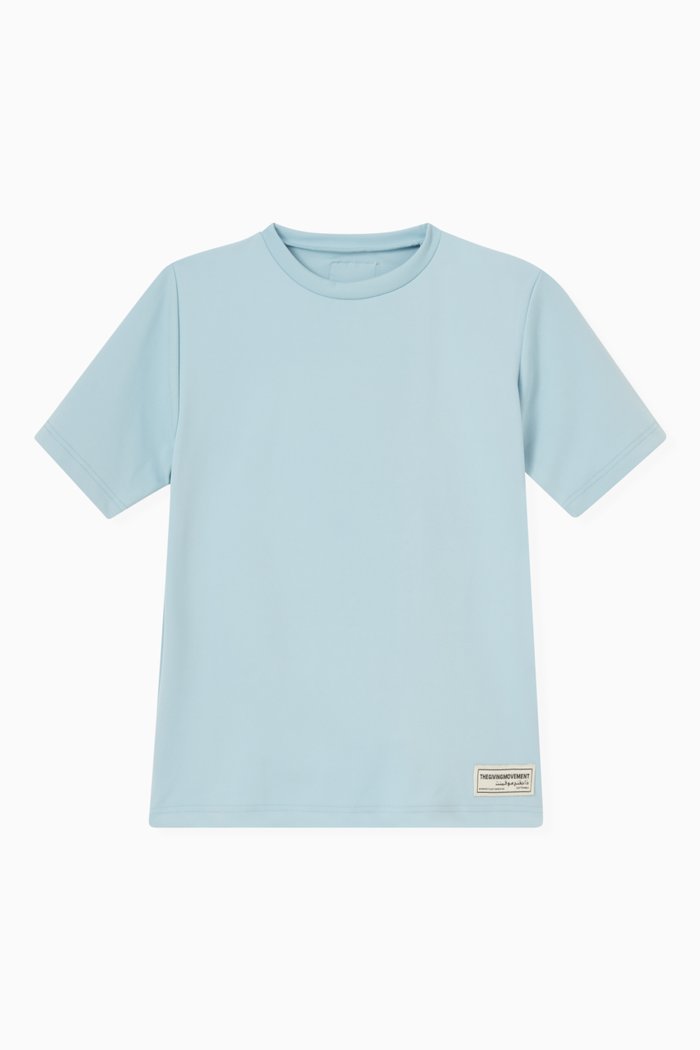 Regular T-shirt in Recycled Blend, Blue