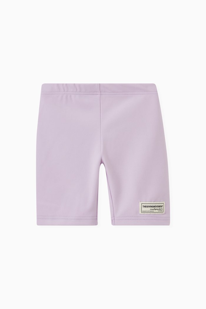 

Logo Biker Shorts in Polyester & Spandex, Purple