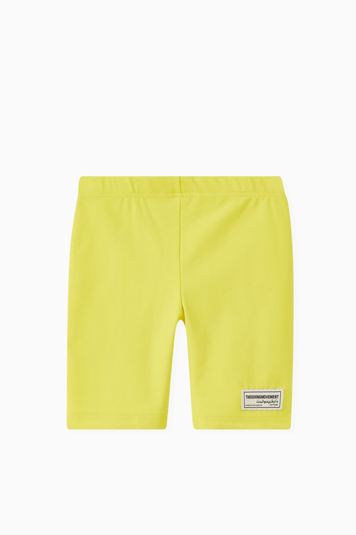 

Logo Biker Shorts in Polyester & Spandex, Yellow