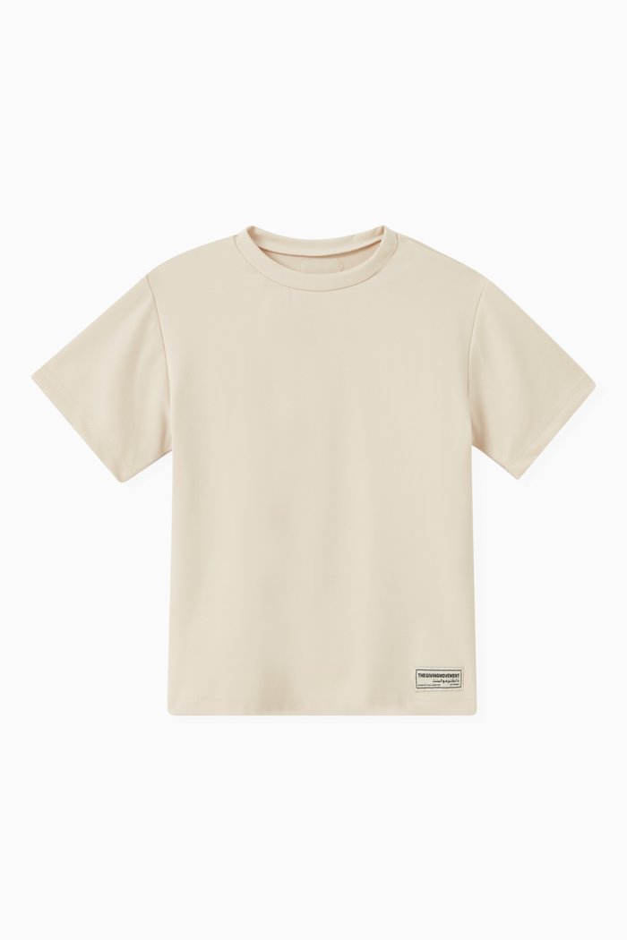 Oversized T-shirt in Recycled Blend, Neutral