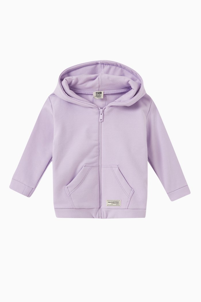 

Logo Hoodie in Organic Cotencel, Purple